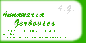annamaria gerbovics business card